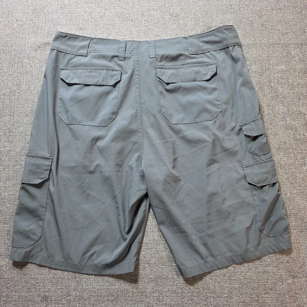 Denali Cargo Shorts Mens 38 Grey Performance Stretch Hiking Fishing
